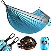 Los mejores  - NatureFun Hamaca ultraligera para camping| 300kg de capacidad de carga- (275 x 140 cm) Estilo paracaídas de Nylon…